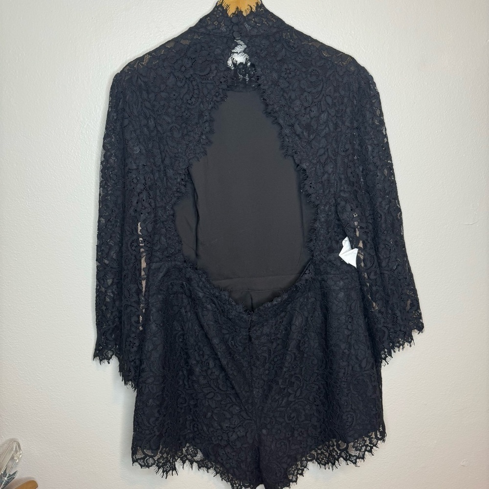 Fame And Partners The Tawny Romper Black Lace - Picture 10 of 16